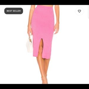 Nwt ! Free People Skirt Skyline Midi Pink Large